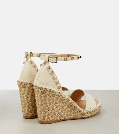 Valentino Rockstud 105 leather espadrille wedges 3