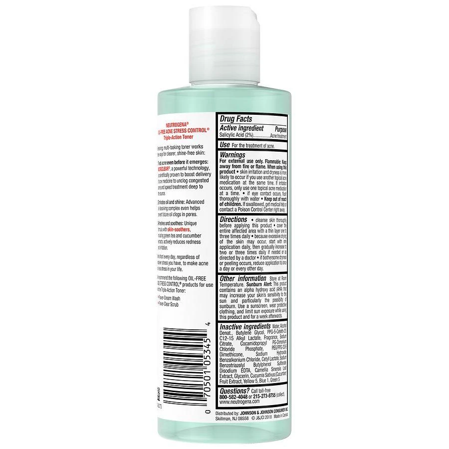 Neutrogena Oil-Free Acne-Fighting Stress Control Triple-Action Facial Toner 6