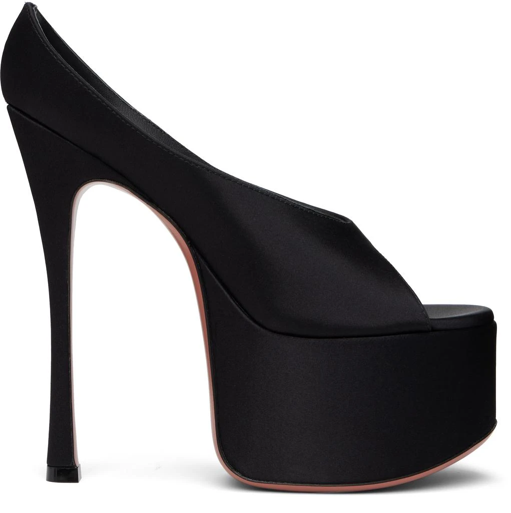 Amina Muaddi Black Anok Plateau Heeled Sandals 1