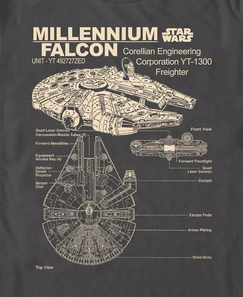 Star Wars Men's Corellian Freighter Short Sleeve T-Shirt 3