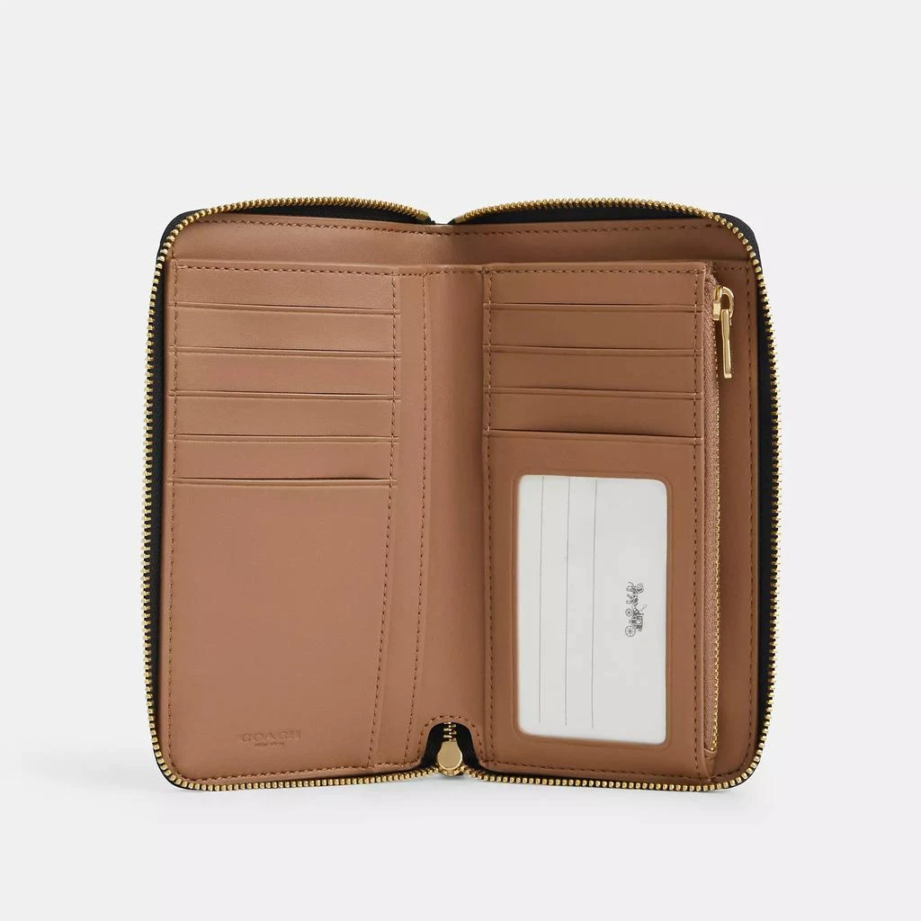 Coach Medium Id Zip Wallet In Signature Canvas 2
