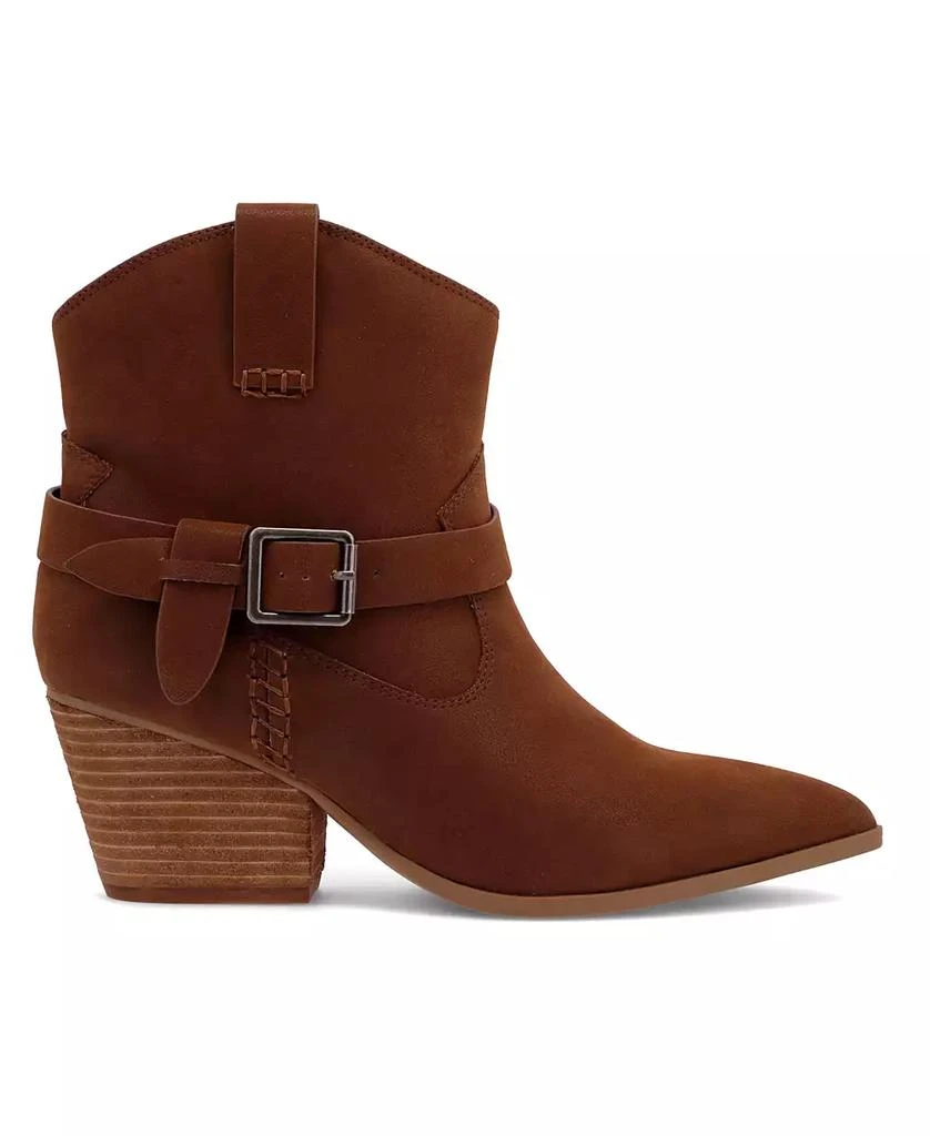 MIA Women's Clement Stacked Heel Western Prairie Booties 2