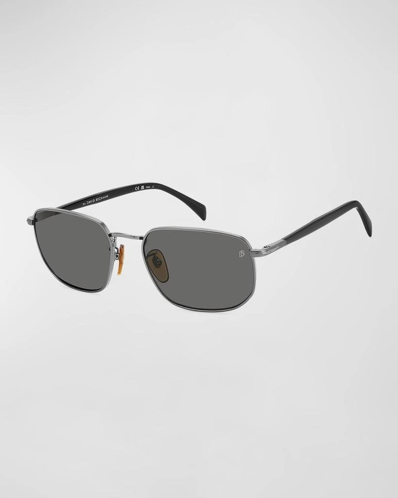 David Beckham Men's Polarized Metal Rectangle Sunglasses 1