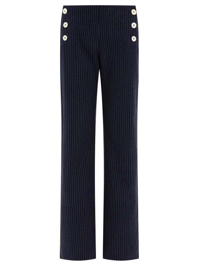 INES DE LA FRESSANGE Ines De La Fressange Pinstripe Wide Leg Pants 1