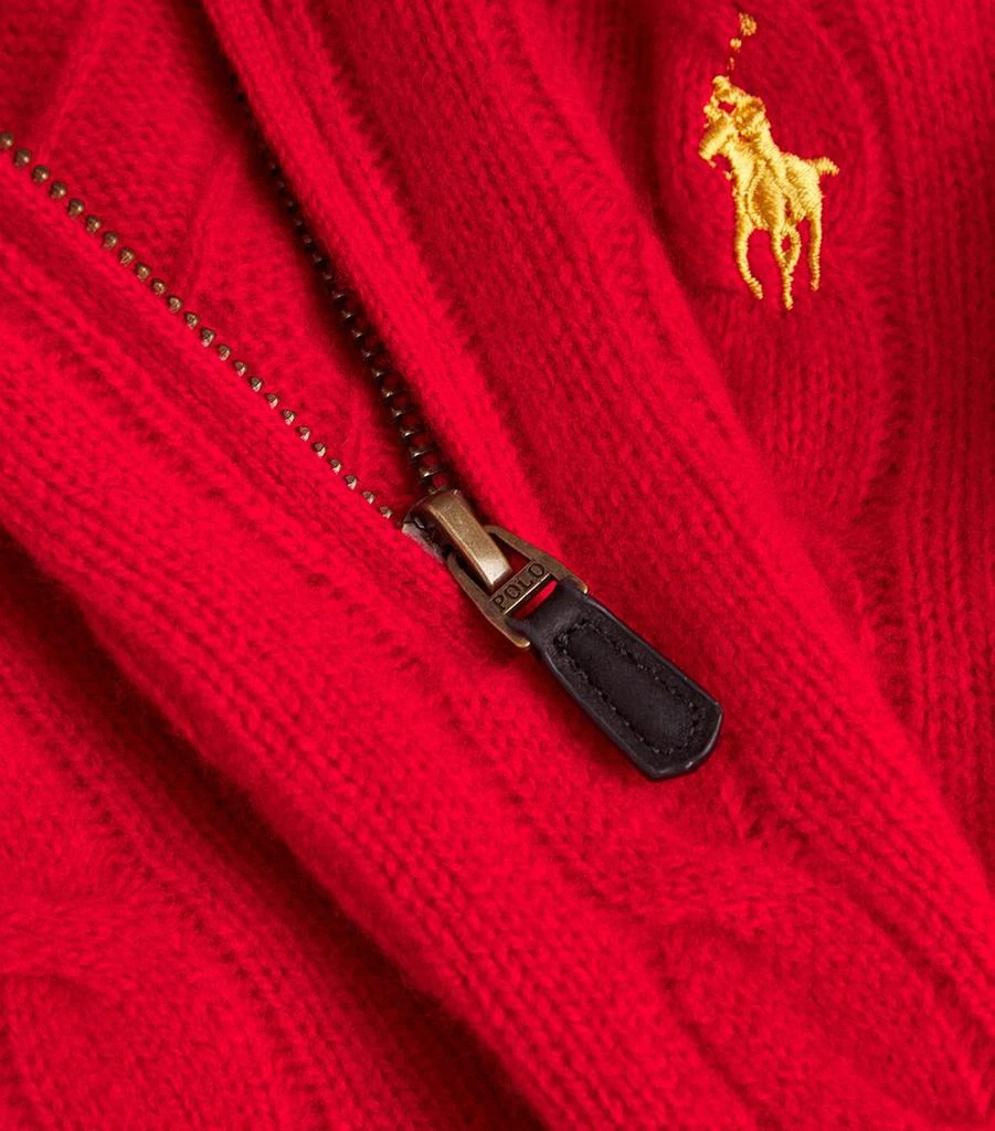 Ralph Lauren Wool-Cashmere Cable-Knit Zip-Up Sweater 5