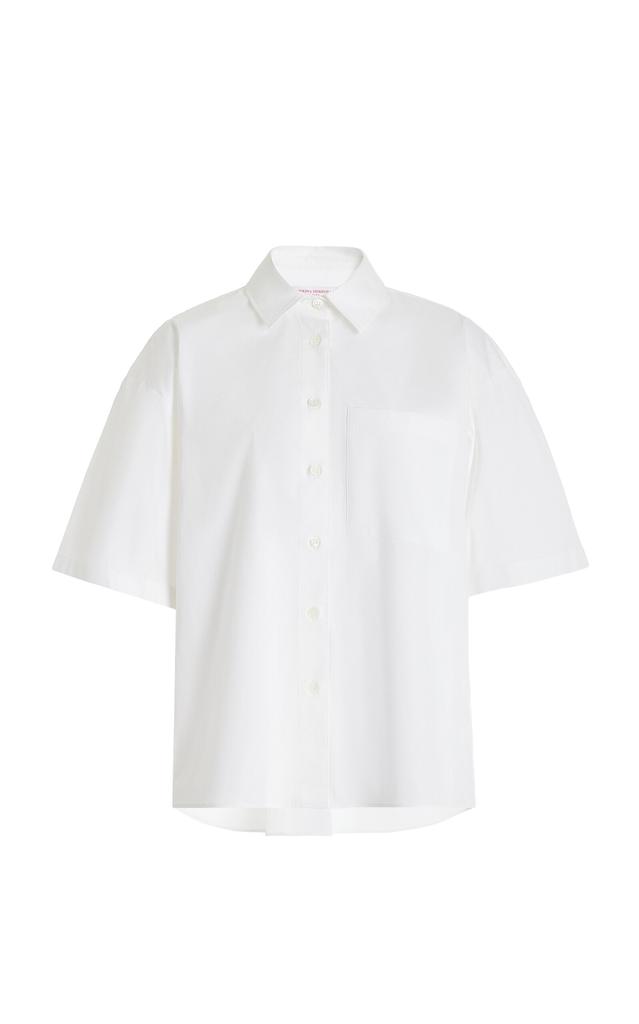 Carolina Herrera Carolina Herrera - Cotton-Blend Shirt - White - US 12 - Moda Operandi