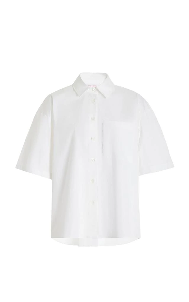 Carolina Herrera Carolina Herrera - Cotton-Blend Shirt - White - US 8 - Moda Operandi 1