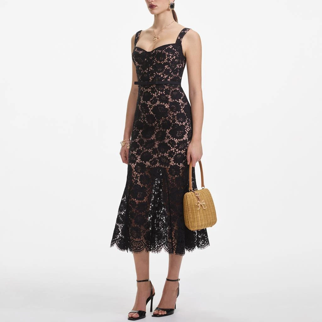 Self Portrait Guipure Lace Midi Dress 2