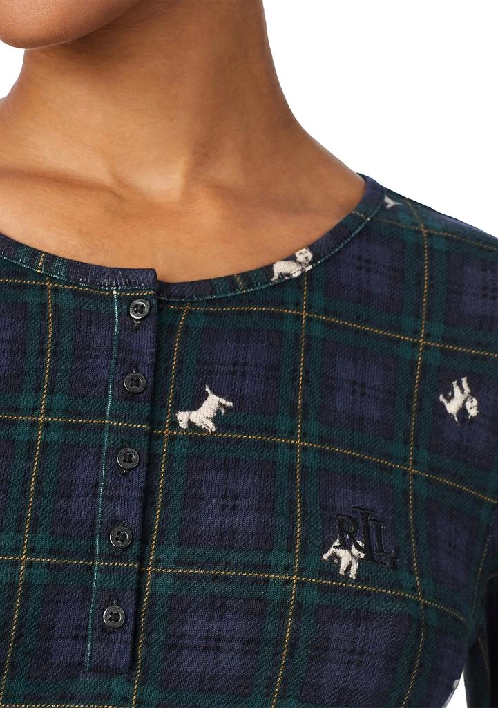 Ralph Lauren Long Sleeve Henley Jogger Pant Pajama Set 3