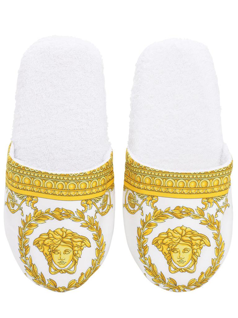 VERSACE Barocco & Robe Cotton Slippers