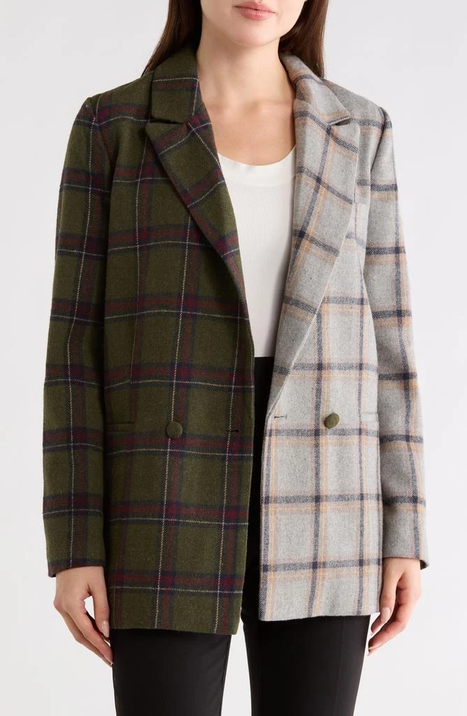 Hutch Meg Contrast Plaid Coat 3