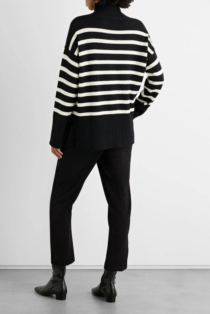 IRIS & INK Sophie striped merino wool turtleneck sweater 3