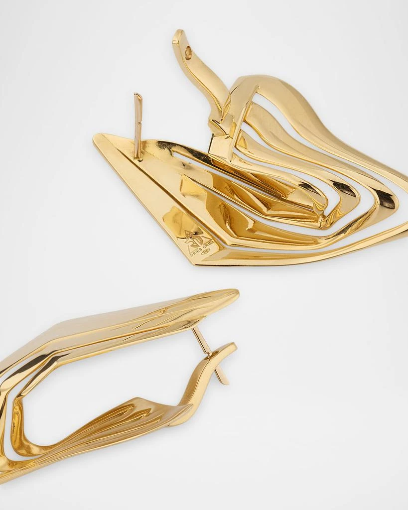 Dries Criel 18K Yellow Gold Large Dali Earrings 4