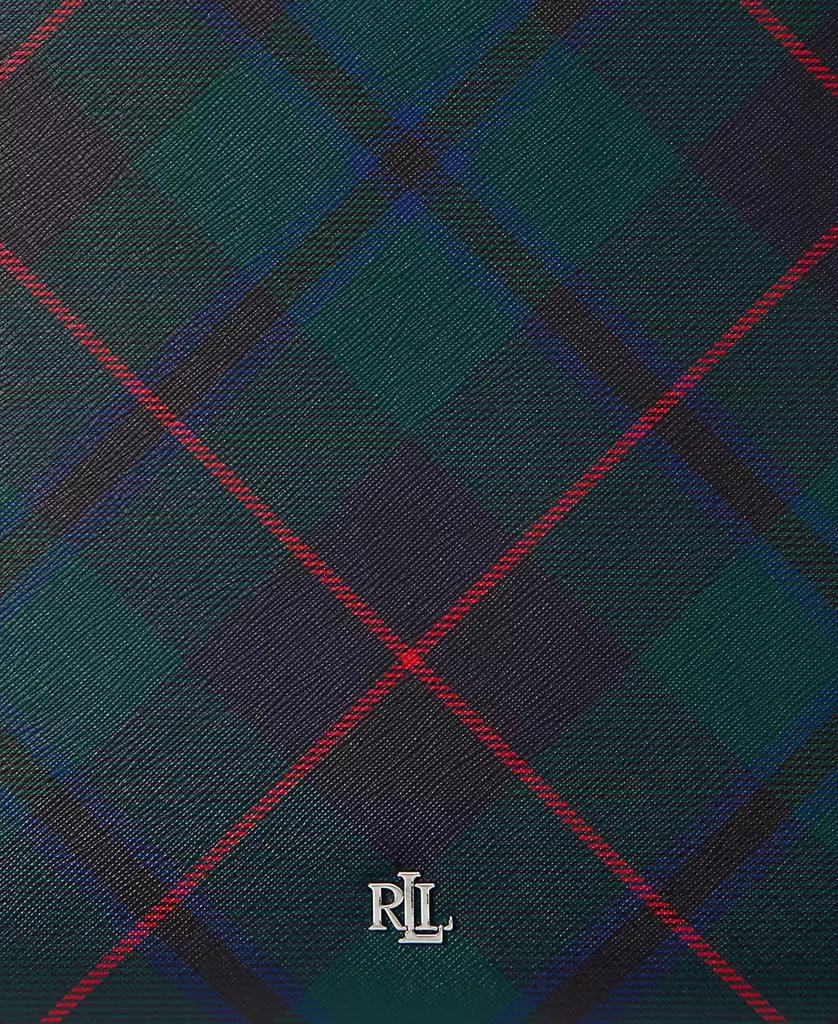 Ralph Lauren Hanna Plaid Leather Large Satchel 8