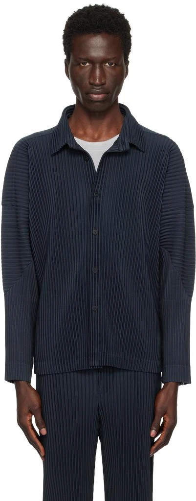 Homme Plissé Issey Miyake Navy Monthly Color November Shirt 1