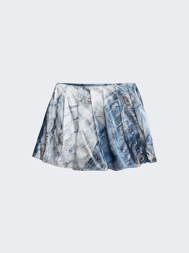 Natasha Zinko Denim Print Skirt