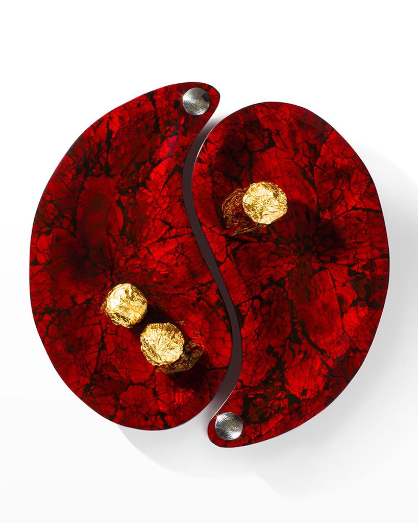 LADORADA Yin-Yang Platter Set, Red