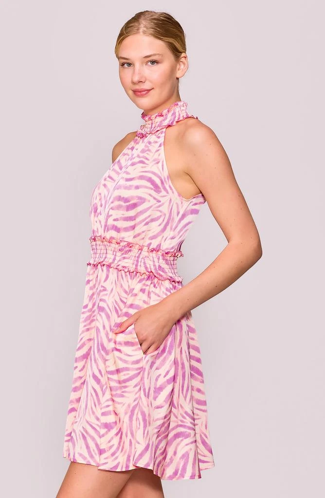 MELLODAY Women's Halter Neck Smocked Minidress - Pink - Mini dresses MELLODAY Women's Halter Neck Smocked Minidress - Pink - Mini dresses