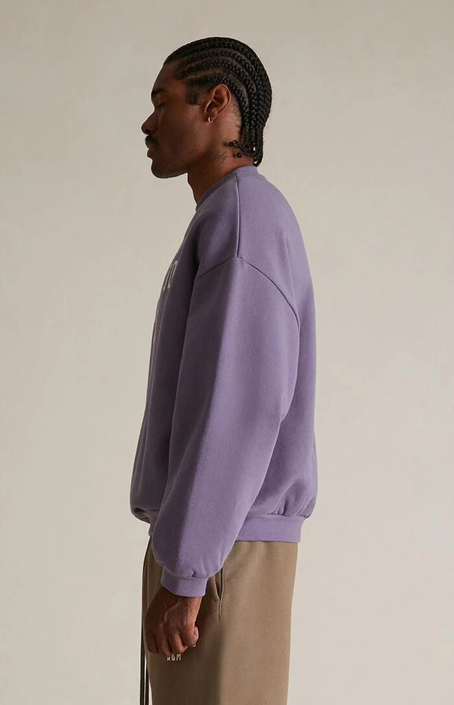 Essentials Lavender Heavy Fleece Crew Neck Sweatshirt 3