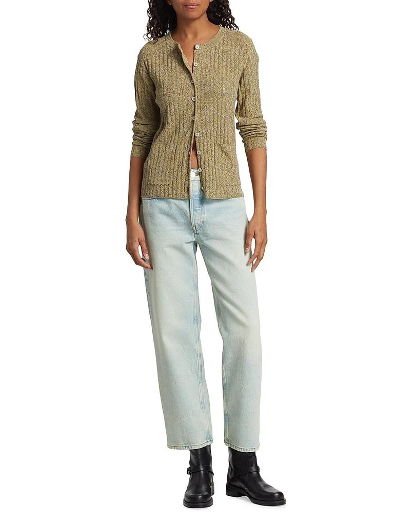 Re/Done Chevron Rib-Knit Cardigan 2