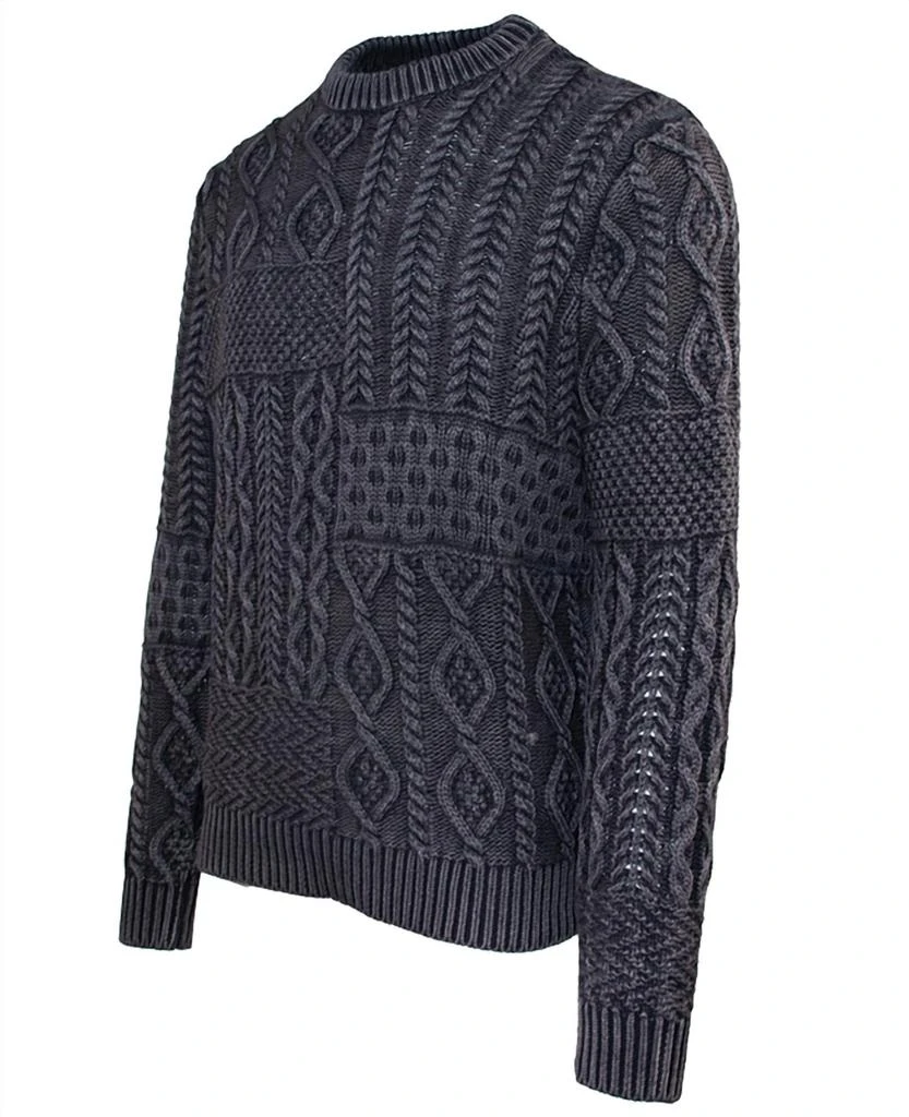Schott Schott - Stonewashed Cotton Patchwork Crew Sweater 3