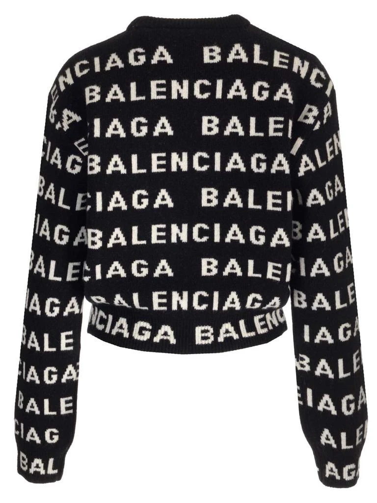 Balenciaga Balenciaga Logo Intarsia Knit Crewneck Jumper 2