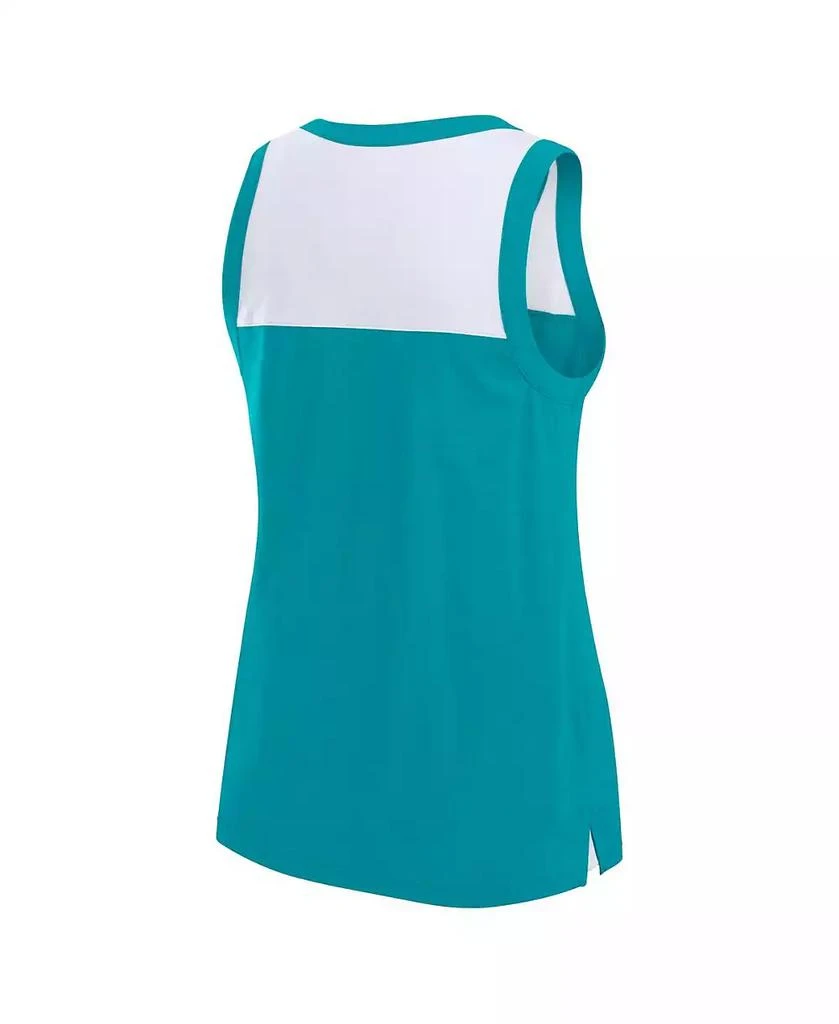 Fanatics Women's Aqua Miami Dolphins Sequin Tank Top 2