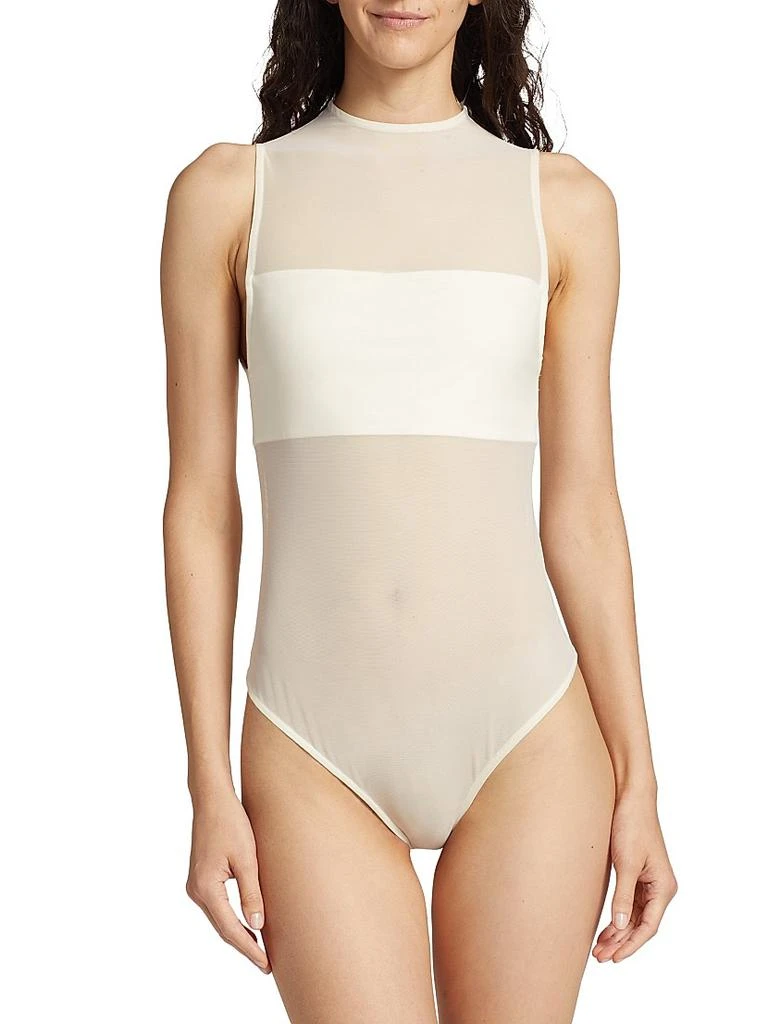 Alice + Olivia Nichol Mesh Sleeveless Bodysuit 6