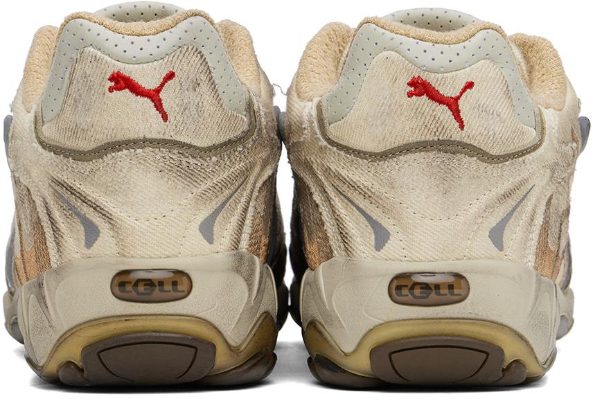 Puma Beige A$AP Rocky Edition Inhale Distressed Sneakers