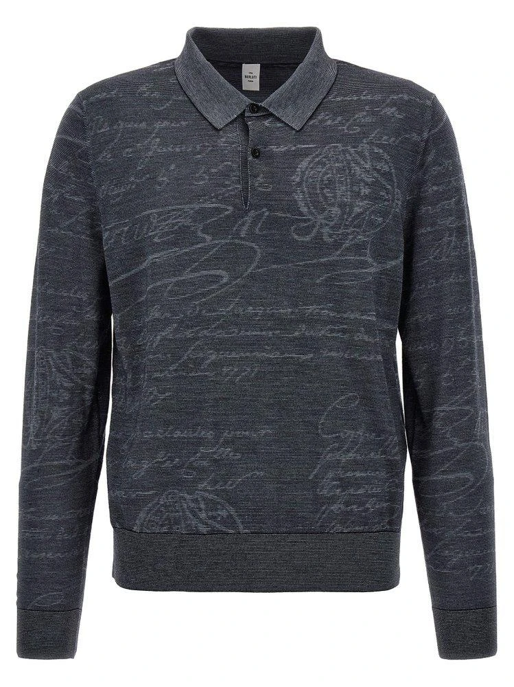 Berluti Berluti Button Detailed Long-Sleeved Polo Shirt 1