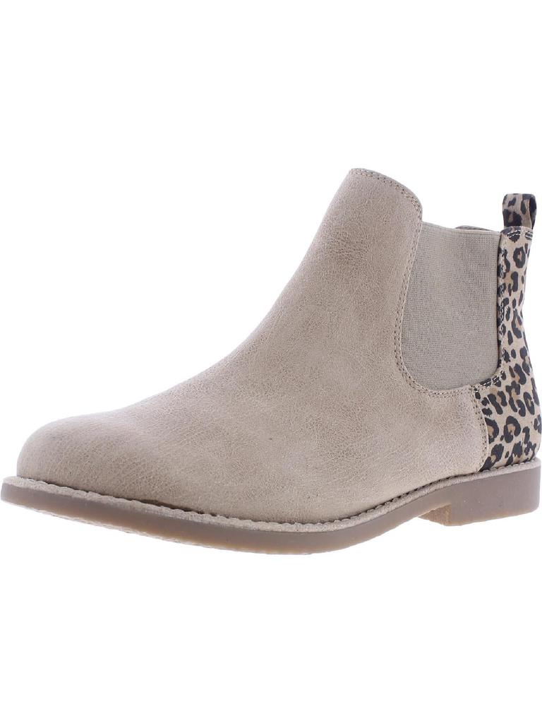 Seven Dials Marisah Womens Faux Leather Slip On Ankle Boots