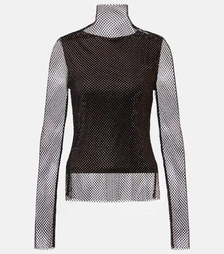 Max Mara Gerarda embellished mesh top 1