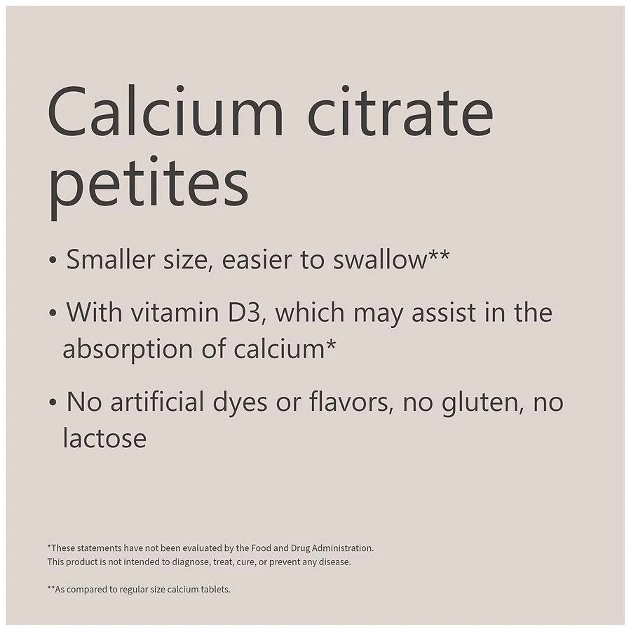 Walgreens Calcium Citrate Petites 400 mg Tablets with D3 (100 days) 7
