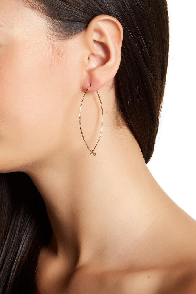 ADORNIA 14K Yellow Gold Plated Pull Through Earrings