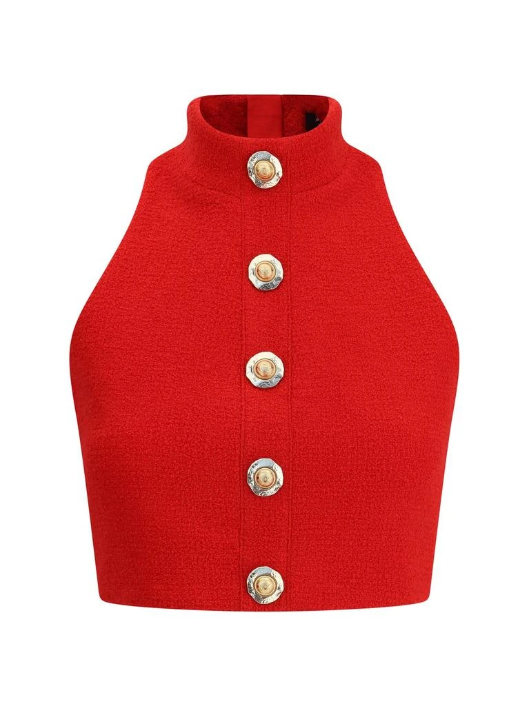 Balmain Balmain High Neck Crop Top 1