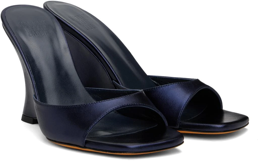 Maryam Nassir Zadeh Navy Lido Wedge Heeled Sandals 4