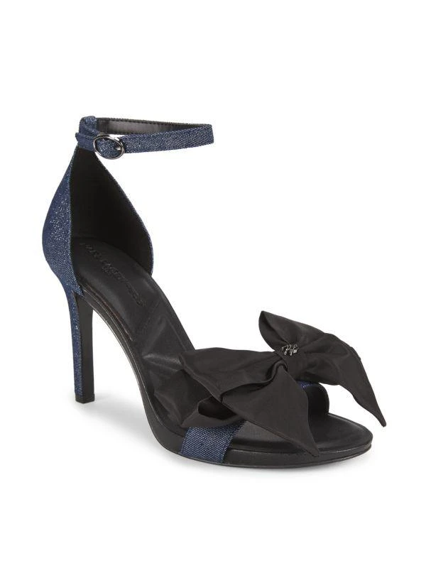 Karl Lagerfeld Paris Kenz 90MM Bow Denim Sandals 2