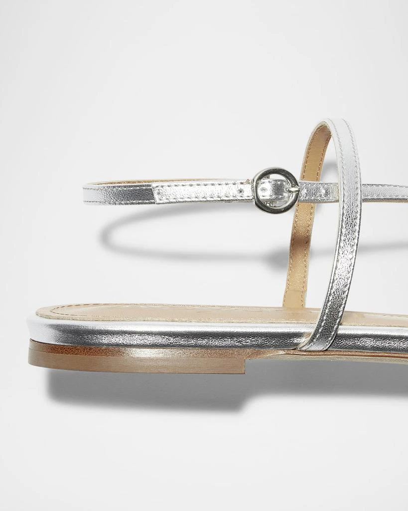 AEYDE Ella Metallic Thong Slingback Sandals 4
