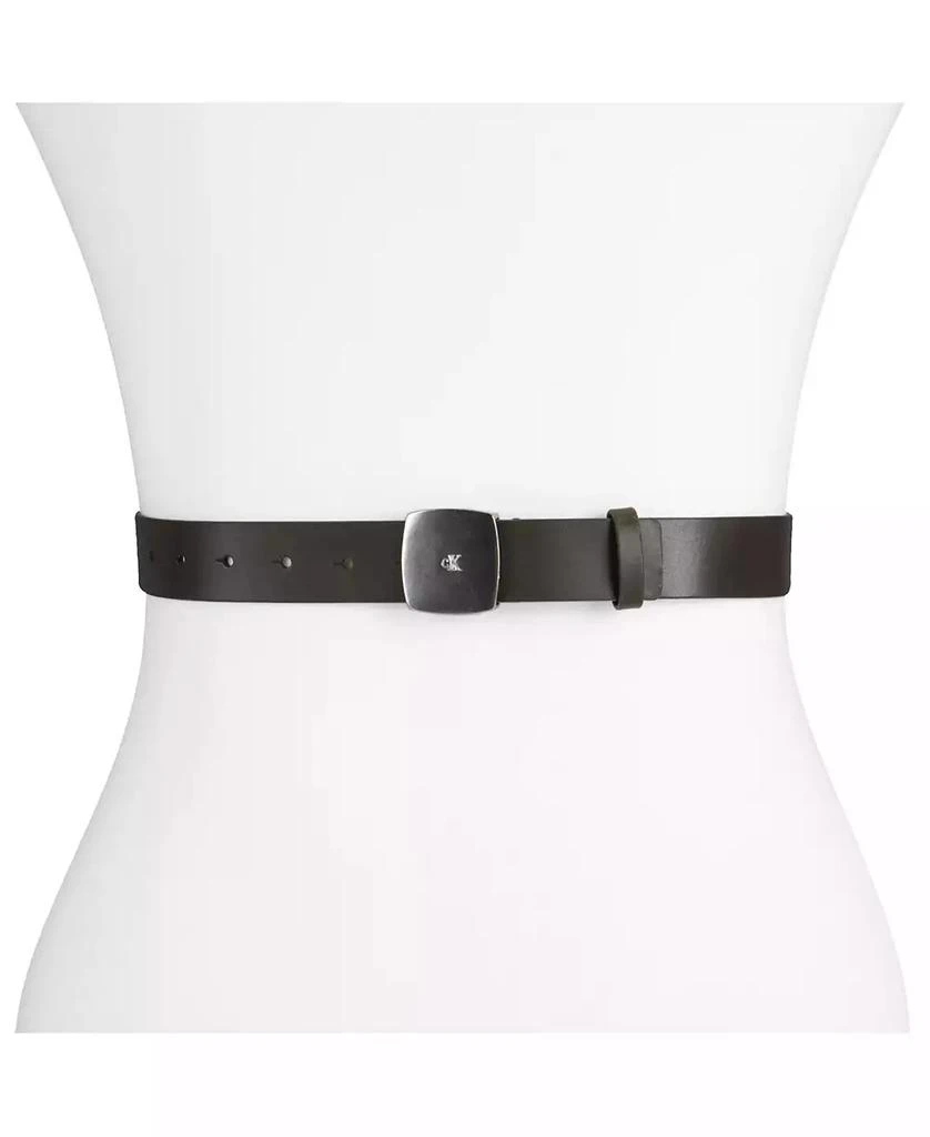 Calvin Klein Women's Micro CK Logo Leather Pant Belt 5