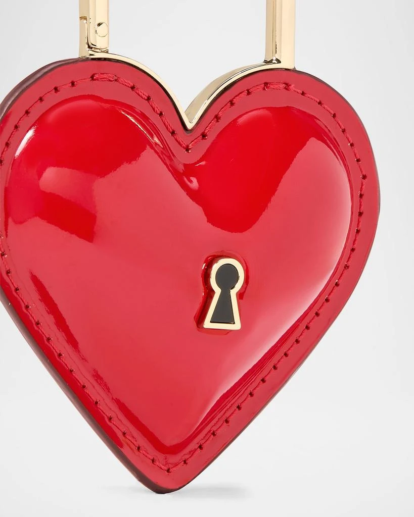 Kate Spade key to my heart patent faux leather bag charm 3