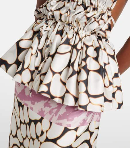 Dries Van Noten Printed halterneck silk twill top 5
