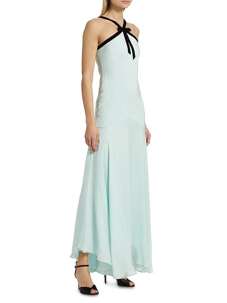 Rodarte Silk Crepe Halterneck Maxi Dress 4