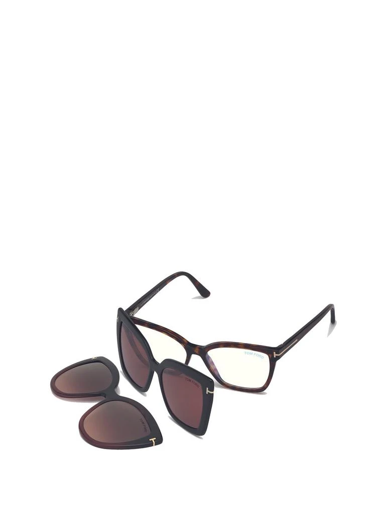Tom Ford Tom Ford Eyewear Double Clip On Butterfly Frame Glasses 5