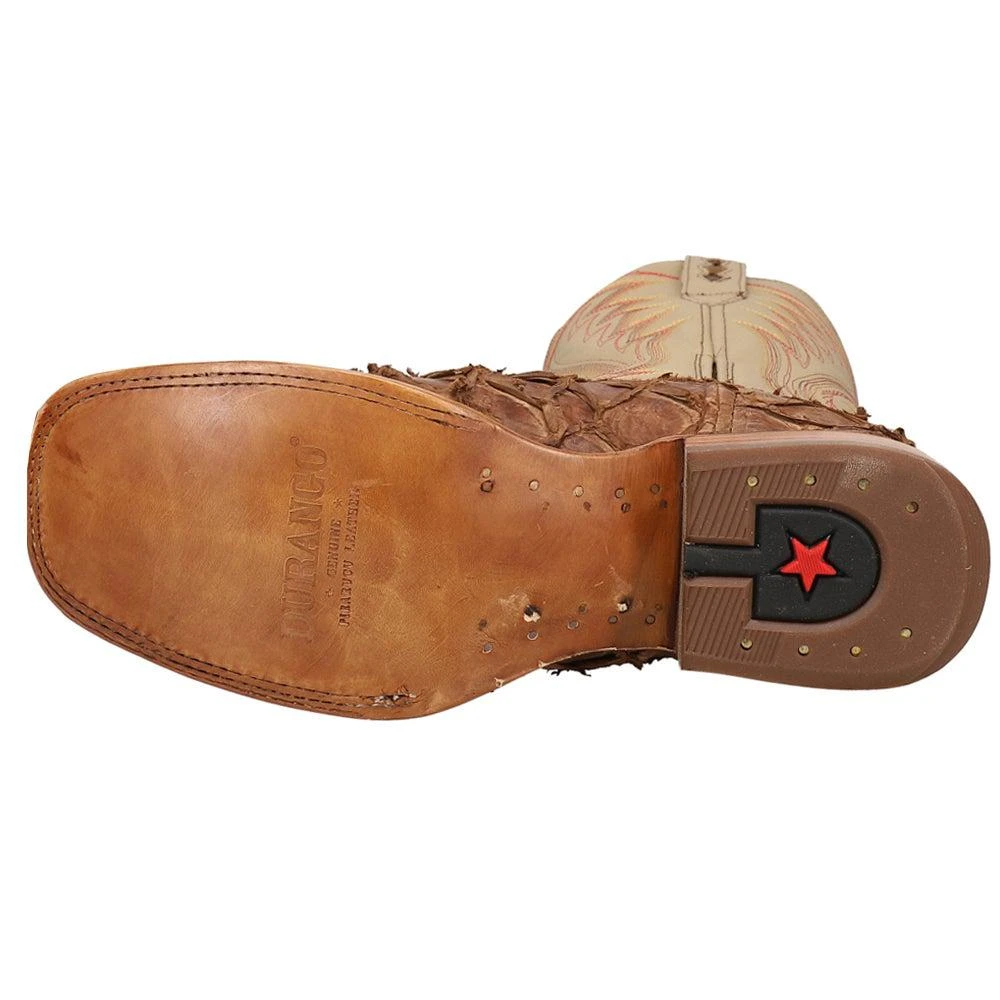 Durango Exotic Tobacco Pirarucu Western Square Toe Cowboy Boots 5