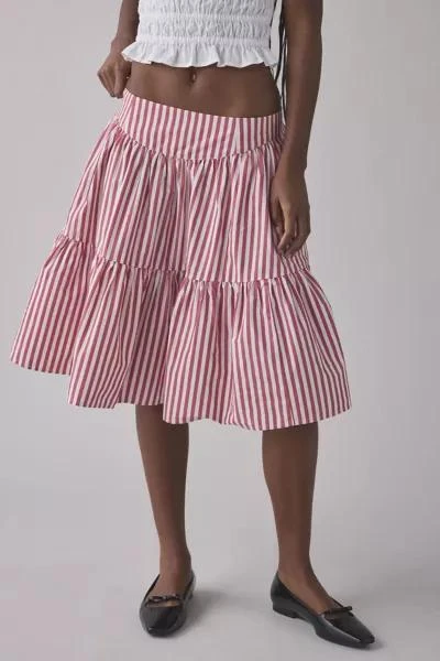 Kimchi Blue Kimchi Blue Malia Tiered Cotton Midi Skirt 2