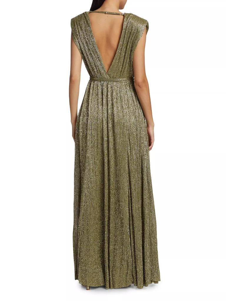 Sabina Musáyev Savory Metallic Sleeveless Gown 5