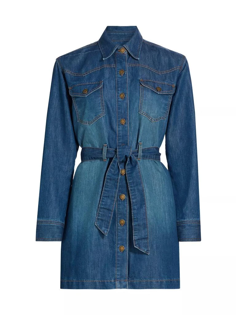 Ramy Brook Starling Belted Denim Minidress 1