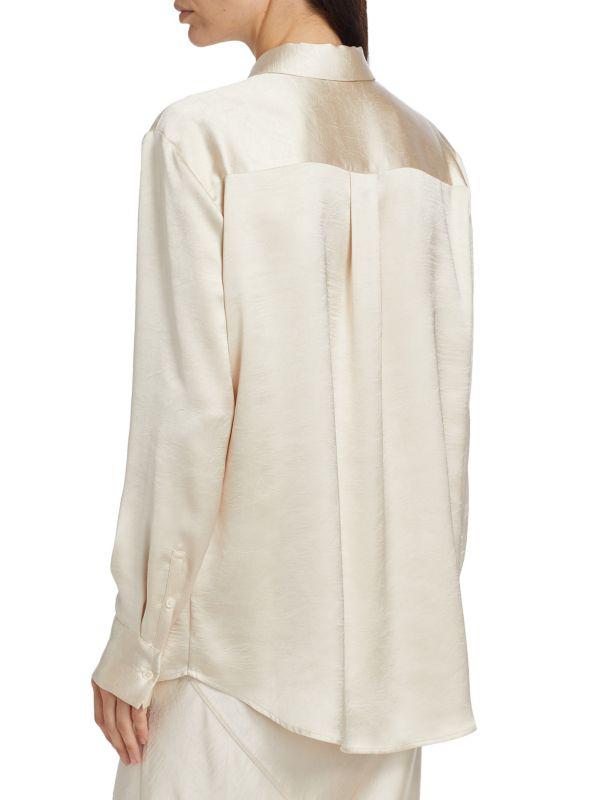 ATM Anthony Thomas Melillo Cracked Satin Shirt