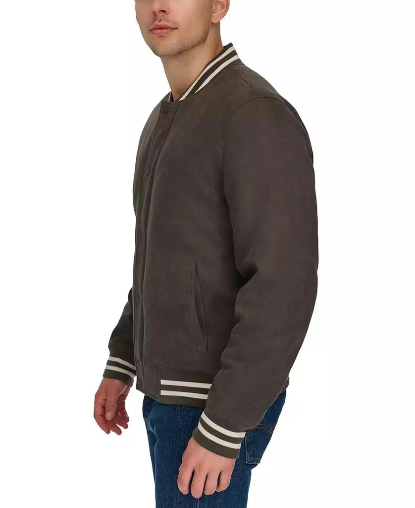 Levi's Men's Faux-Suede Varsity-Stripe Bomber Jacket 4