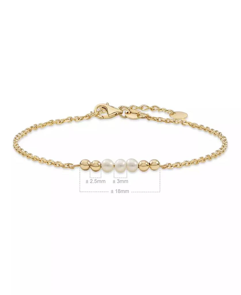 DEVATA Freshwater Pearl Chain Bracelet in 14K Gold, 6.5 in adj to 7.5 in, approx. 2.0 grams. 4